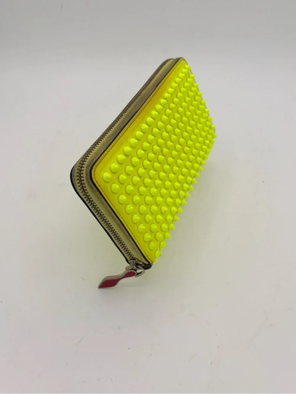 Christian Louboutin neon wallet